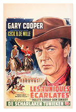 GARY COOPER IN "NORTHWEST MOUNTED POLICE" BELGIAN MOVIE POSTER.