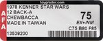 STAR WARS (1978) - CHEWBACCA 12 BACK-A AFA 75 EX+/NM (MADE IN TAIWAN).