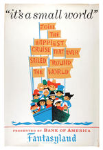 DISNEYLAND "IT'S A SMALL WORLD" FANTASYLAND RIDE POSTER.