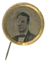 LINCOLN 1860 FERROTYPE PIN UNLISTED IN DEWITT/HAKE.