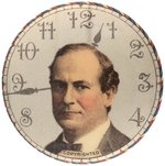 BRYAN 16 TO 1 CLOCK FACE PORTRAIT BUTTON HAKE #136.