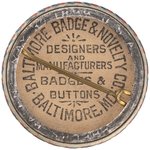 BRYAN 16 TO 1 CLOCK FACE PORTRAIT BUTTON HAKE #136.