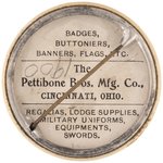 BRYAN "NO DINNER PAIL LUNCH FOR ME" RARE 1900 CAMPAIGN BUTTON HAKE #3224.