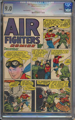 AIR FIGHTERS COMICS VOL. 2 #3, DECEMBER 1943. ROCKFORD PEDIGREE CGC 9.0