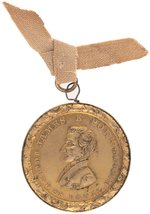 POLK & DALLAS "FRIEND OF EQUAL RIGHTS" 1844 BRASS SHELL JUGATE BADGE.