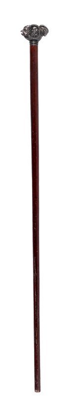 CLEVELAND & THURMAN SCARCE 1888 FIGURAL ROOSTER JUGATE CANE TOPPER.