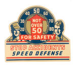 WWII HIGHWAY SAFETY GRAPHIC DECAL FROM INSURANCE CO.