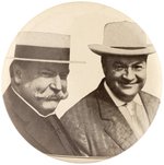 TAFT & SHERMAN RARE CANDID PORTRAIT JUGATE BUTTON UNLISTED IN HAKE.