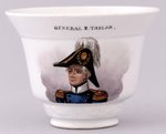 "GENERAL Z. TAYLOR" HAND PAINTED FRENCH PORCELAIN TEA CUP.