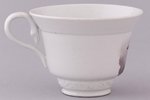 "GENERAL Z. TAYLOR" HAND PAINTED FRENCH PORCELAIN TEA CUP.