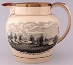 NAVAL VICTORIES WAR OF 1812 STRAWBERRY LUSTER ACCENTED JUG.
