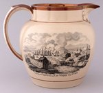 NAVAL VICTORIES WAR OF 1812 STRAWBERRY LUSTER ACCENTED JUG.