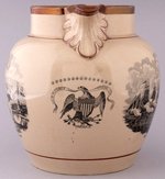 NAVAL VICTORIES WAR OF 1812 STRAWBERRY LUSTER ACCENTED JUG.
