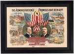 McKINLEY & ROOSEVELT GRAPHIC 1900 JUGATE CAMPAIGN POSTER.