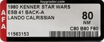 STAR WARS: THE EMPIRE STRIKES BACK (1980) - LANDO CALRISSIAN 41 BACK-A AFA 80 NM.