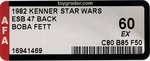 STAR WARS: THE EMPIRE STRIKES BACK (1982) - BOBA FETT 47 BACK AFA 60 EX.