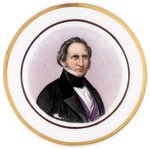 WINFIELD SCOTT EXCEPTIONAL FRENCH PORCELAIN HAND PAINTED PORTRAIT PLATE.