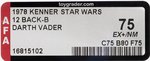 STAR WARS (1978) - DARTH VADER 12 BACK-B AFA 75 EX+/NM.