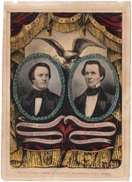 BRECKINRIDGE & LANE 1860 GRAND NATIONAL BANNER PRINT BY CURRIER.