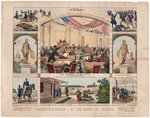RECONSTRUCTION ROBERT B. ELLIOT "THE SHACKLE BROKEN BY THE GENIUS OF FREEDOM" 1874 PRINT.