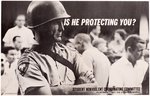 SNCC "IS HE PROTECTING YOU" CIVIL RIGHTS POSTER WITH DANNY LYON PHOTO.