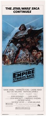 STAR WARS: THE EMPIRE STRIKES BACK STYLE B (DARK BLUE) INSERT MOVIE POSTER.