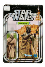 "STAR WARS - SAND PEOPLE" (TUSKEN RAIDER) ACTION FIGURE ON 21 BK CARD.