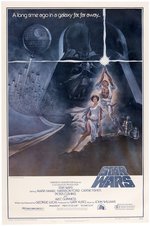 STAR WARS STYLE A ORIGINAL 1977 LINEN-MOUNTED ONE SHEET MOVIE POSTER (FIRST PRINTING DOMESTIC).