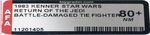 STAR WARS: RETURN OF THE JEDI (1983) - "BATTLE-DAMAGED" IMPERIAL TIE FIGHTER VEHICLE AFA 80+ NM.