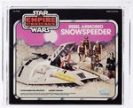 STAR WARS: THE EMPIRE STRIKES BACK (1980) - REBEL ARMORED SNOWSPEEDER VEHICLE AFA 80 NM (PINK BACKGROUND BOX).
