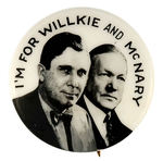 WILLKIE 1940 REAL PHOTO JUGATE BY ST. LOUIS BUTTON