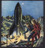 MAROONED ON MARS BOOK COVER ORIGINAL ART PAINTING FOR ARGENTINIAN EDITION.