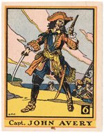 1920s KOSTO CO. PIRATE CHARACTERS RARE PREMIUM CARD/BOOKLET #6 - CAPT. JOHN AVERY.