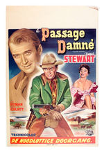 JAMES STEWART IN "THE FAR COUNTRY" BELGIAN MOVIE POSTER.