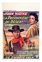 JOHN WAYNE IN "THE SEARCHERS" BELGIAN MOVIE POSTER.