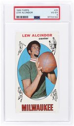 1969-70 TOPPS #25 LEW ALCINDOR (HOF) ROOKIE CARD PSA 4 VG-EX.