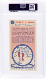 1969-70 TOPPS #25 LEW ALCINDOR (HOF) ROOKIE CARD PSA 4 VG-EX.