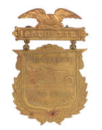 RARE EARLY NYC AUTO SHOW "SOUVENIR" BRASS BADAGE.