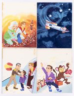 FIREBALL XL5 LITTLE GOLDEN BOOK COMPLETE ORIGINAL ART BY HAWLEY PRATT & AL WHITE.