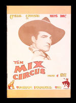 "TOM MIX CIRCUS" 1937 SOUVENIR ROUTE BOOK.