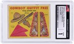 1933 GUM INC. WILD WEST SERIES BONUS CARD #25 EXTREME RARITY CGC 1 POOR.