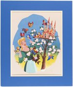 CINDERELLA PROPOSED 1950 DISNEY FAN CARD ORIGINAL ART BY HANK PORTER.