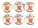 "HUMPHREY" LOT OF SIX FROM "PHARMACISTS" STATE SET.