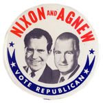 "NIXON AND AGNEW" 3" JUGATE.