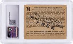 1938 GUM INC. HORRORS OF WAR PROMOTIONAL "LUCKY" STAMP BACK PRIZE CARDS (22) CGC GRADED.