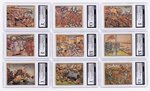 1938 GUM INC. HORRORS OF WAR PROMOTIONAL "LUCKY" STAMP BACK PRIZE CARDS (22) CGC GRADED.