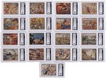 1938 GUM INC. HORRORS OF WAR PROMOTIONAL "LUCKY" STAMP BACK PRIZE CARDS (21) CGC GRADED.