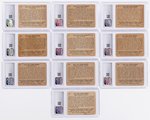 1941 GUM INC. UNCLE SAM AND UNCLE SAM'S HOME DEFENSE COMPLETE MASTER CARD SET (HIGH NUMBERS THIRD PARTY GRADED).