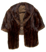 JAYNE MANSFIELD PERSONALLY OWNED AND WORN MONOGRAMMED MINK STOLE.