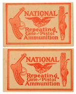 “NATIONAL” CAP FIRING CANE PAIR WITH DIFFERENT PATENT DATES.